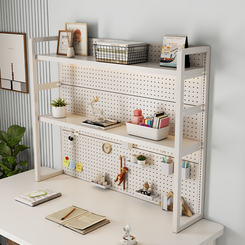 Gaming Accessories Rack - 調節可能な金属ペグボードオーガナイザー多層デスク棚オフィス省スペース鉄棚 PC ワークステーションアクセサリー