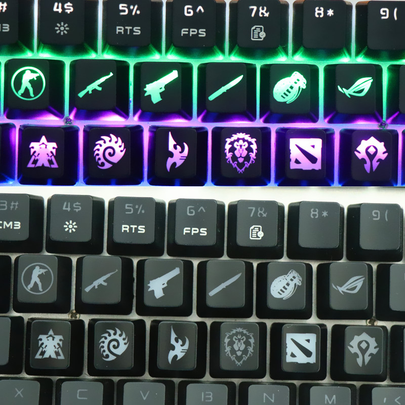 Gaming Accessories Aesthetic - CS GO ゲーミングキーキャップカスタム ABS バックライト付きキーキャップ World